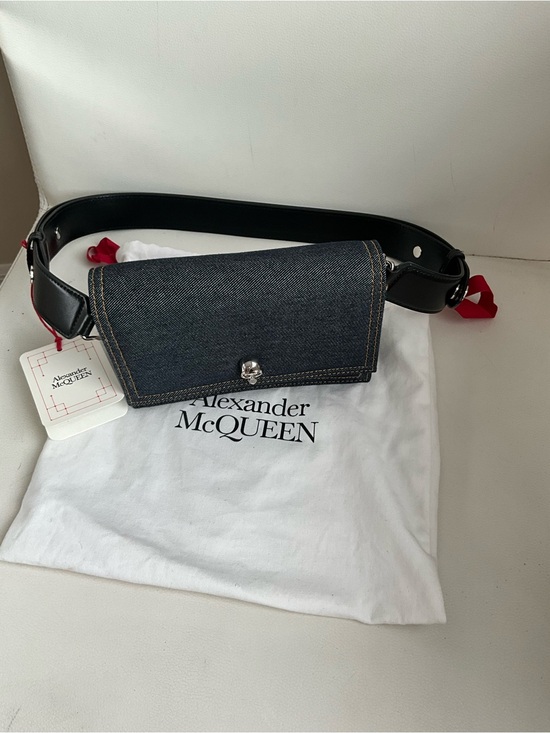 Alexander McQueen Handbags - Alexander McQueen Skull Small denim shoulder bag